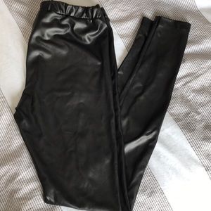 H&M faux leather leggings